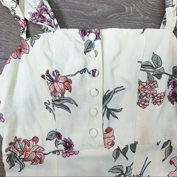 Flynn Skye Floral Bardot Maxi Dress Cream Size Small - Picture 8 of 15